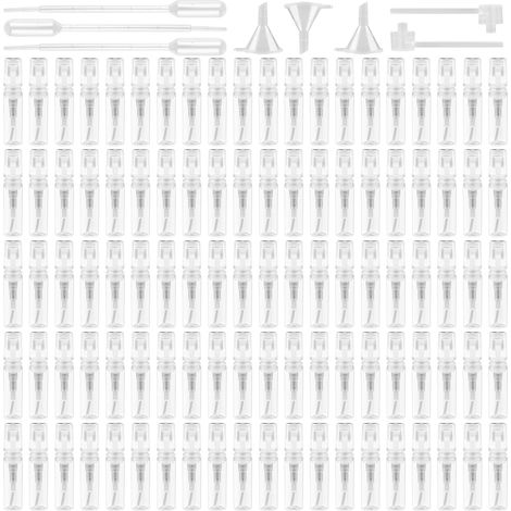 Lot de 100 vaporisateurs de parfum, 2 ml, mini flacons pulvérisateurs de voyage, flacons vides pour échantillons de parfum (1/5)