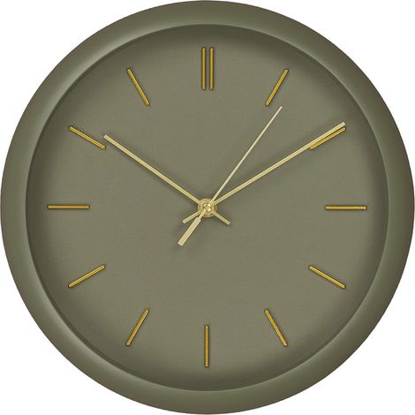 Rossano Wanduhr lautlos Ø30cm grün.