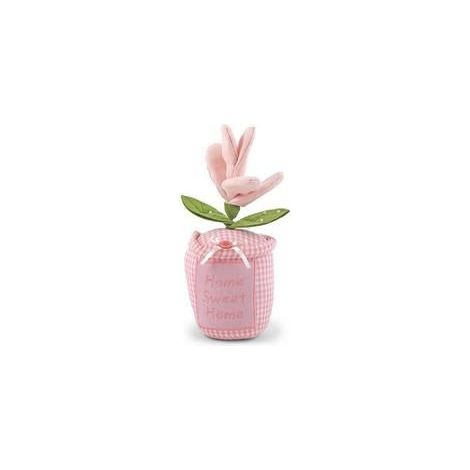 Butoir de porte fleur en tissu rose, lot de 5