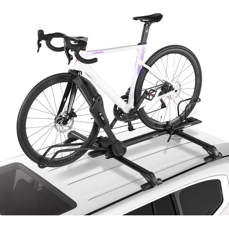 Porte-vélos de Toit Capacité de Charge 15 kg, Support à Vélo Pliable, Capacité 1 Pièce, avec Système de Verrouillage et Bras Réglable pour Barres Transversales à Rainures en T, pour SUV, Noir (1/5)