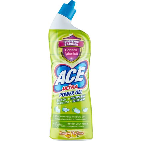 ACE Ultra, ambientador de inodoro con aroma a limón, 750 ml.