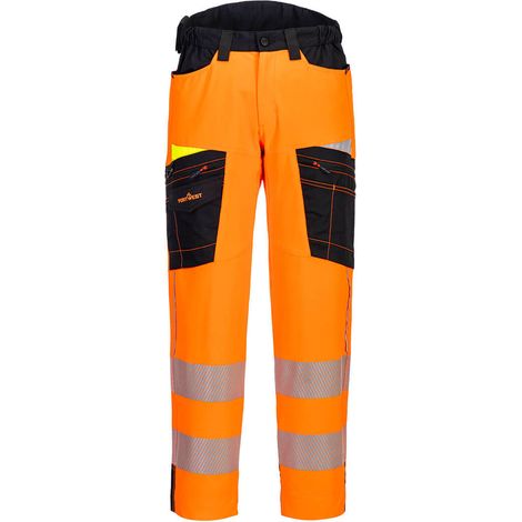 Pantaloni da lavoro stretch Dx4 Hv - Taglia 40 - Arancione/nero - Portwest