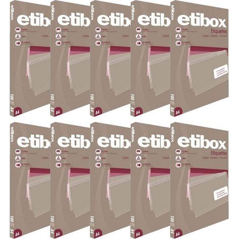 Lot de 10 boites de 1400 Étiquettes Etibox Apli 119755 (1/2)