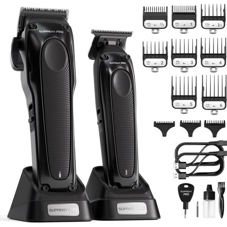 Men's Professional Hair Clipper Blade with DLC Coating - Cordless Rechargeable Hair Cutting Clipper Hair Finish Gift Kit (1/5)