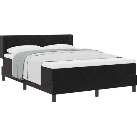 Maison Exclusive - Letto a molle con testiera Nero 190 x 140 cm Velluto