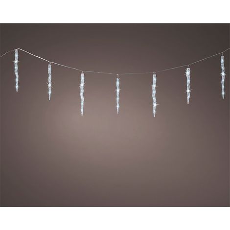 Vernetzbare Outdoor-Eiszapfenlichterkette, flackernd, kühles Licht, 60 LEDs, 3,6 m