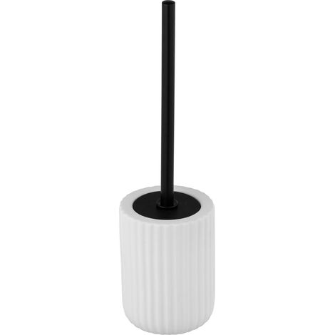 Wenko Belluno Cepillo de Inodoro Negro y Blanco Diseño Contemporáneo (1/2)