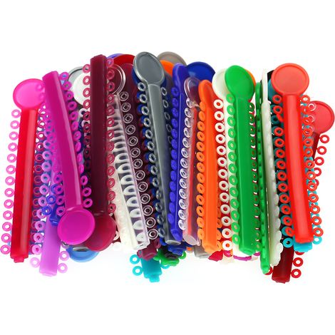 40 élastiques orthodontiques colorés pour appareil dentaire, assortiment multicolore (1/5)