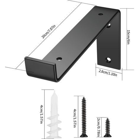 Stück industrielle Regalträger, 18 cm/7,1 Zoll Metall-Wandregalhalterungen, robuste Wandregalträger (1/4)