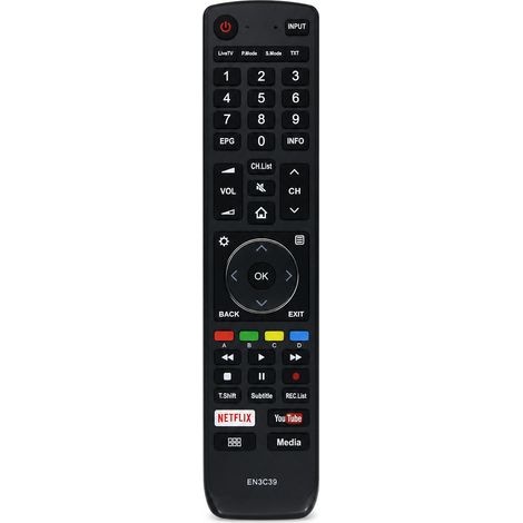 Télécommande de Remplacement Compatible avec TV Hisense EN3C39 (1/5)