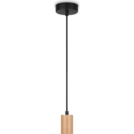 Paco Home Lámpara Techo Salón Comedor Luminaria Suspensión Mesa Comedor Moderna Colgante 1er Lámpara colgante, Negro - Naturaleza