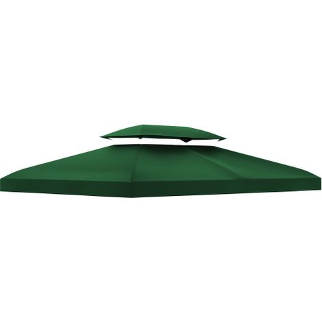 Ersatzdach für Gartenpavillon, Polyester, 3x4 m, Grün