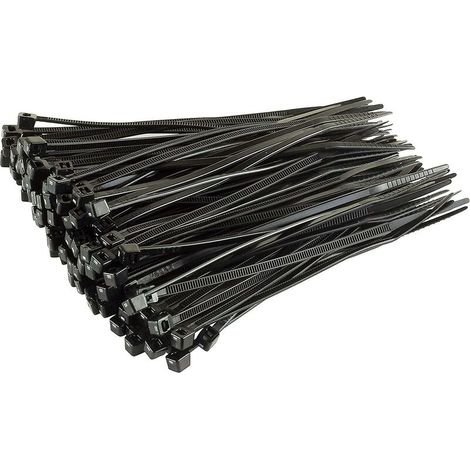 Lot de 100 Serre-câbles, Noir, 150 mm x 3,6 mm, Qualité Supérieure Colliers de Serrage Plastique (1/3)