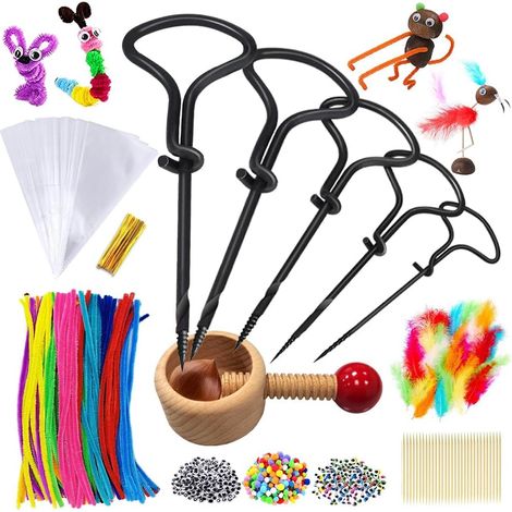 Juego de 385 brocas para manualidades infantiles con castañas. (1/5)
