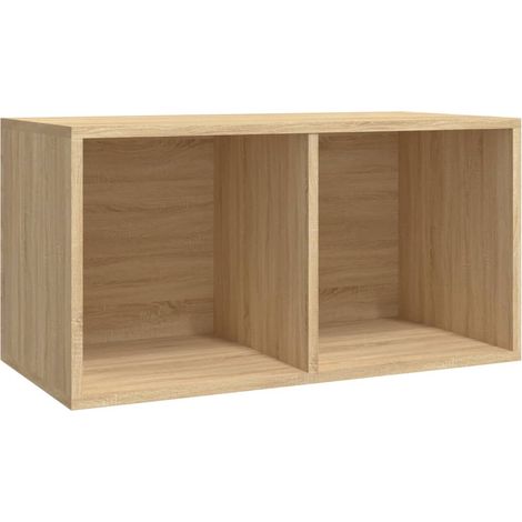 Maison Exclusive - Contenitore per Vinili Rovere 71x34x36 cm in Legno Multistrato