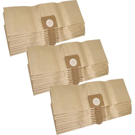 vhbw 30x sacchetti compatibile con Soteco T 110 / T110, T 110 Nevada 103 RAD aspirapolvere - in carta, color sabbia