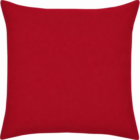 Taie doreiller Élysée rouge 63 x 63 cm percale coton (1/4)