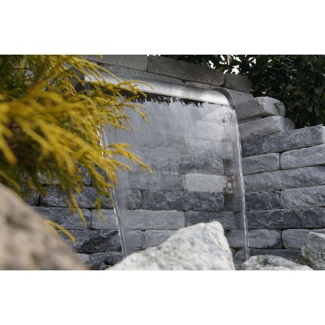 Edelstahl Wasserfall Virginia 90cm mit LED Beleuchtung (1/5)