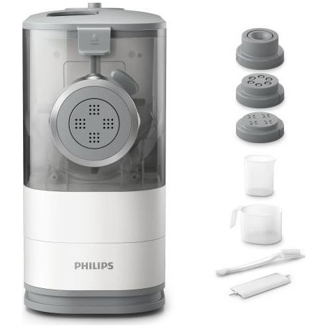 Machine a Pâtes PHILIPS - HR2345/19 - Capacité 450g pâtes en 18min - 4 disques de pâtes - 150W (1/4)