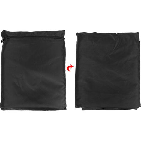 Schwarzer Regenschirmbezug aus 210D Oxford-Gewebe, wasserdicht, UV-beständig, staubabweisend, für den Außenbereich geeignet (183 x 25 x 35 cm) (1/5)