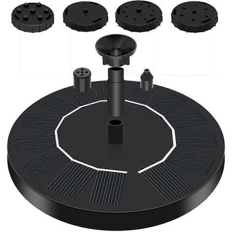 La fontaine de bassin à énergie solaire est équipée d'un panneau solaire de 3,5 W, d'une batterie de 1500 mAh, d'une pompe à eau solaire flottante et de six modes de fonctionnement. (1/5)