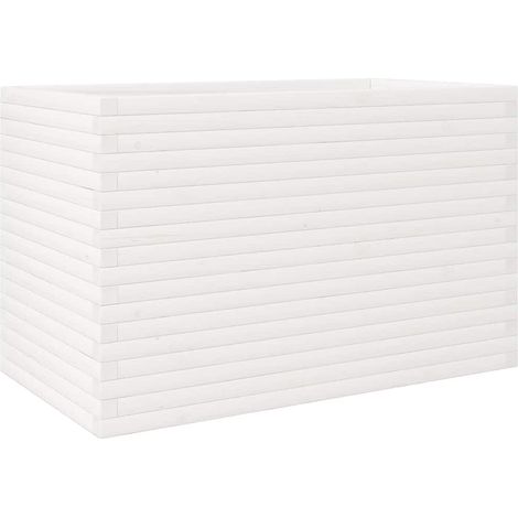 Maison Exclusive - Jardinière blanc 110x60x68,5 cm bois de pin massif