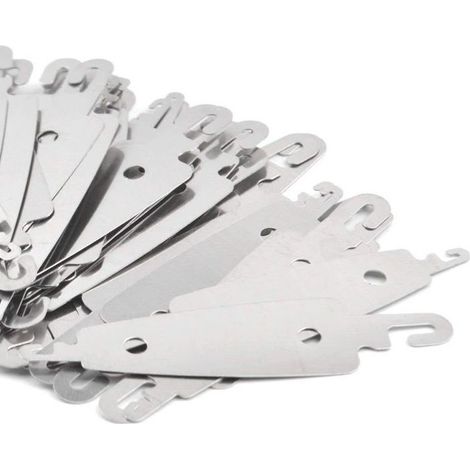 Lot de 50 enfile-aiguilles à coudre en acier inoxydable
