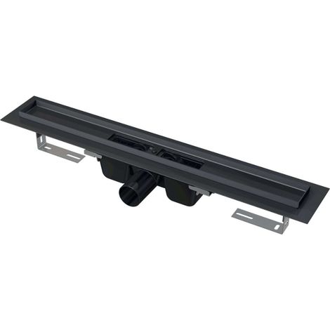 Alca Canaletas de desagüe - Plato de ducha 115 cm, con borde para rejilla perforada, negro mate APZ1BLACK-1150 (1/2)