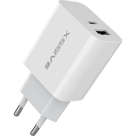 Dual Port Wandladegerät PD20W/QC18W, Schnelladung 3A USB-A & USB-C