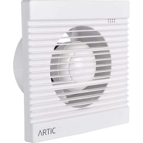 Extracteur d'air 15W – Débit 70 m3/h – Diamètre 75 mm – Corps en PC blanc – Installation rapide avec accessoires inclus – (1/2)