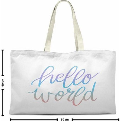 Sac shopping en coton - tote bag 70 x 50 cm, anse épaule (1/2)