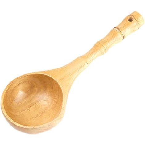 Cuillère en bois avec long manche 25 x 8,5 x 5,5 cm - Pour sauna, cuisine, maison et restaurant (1/5)
