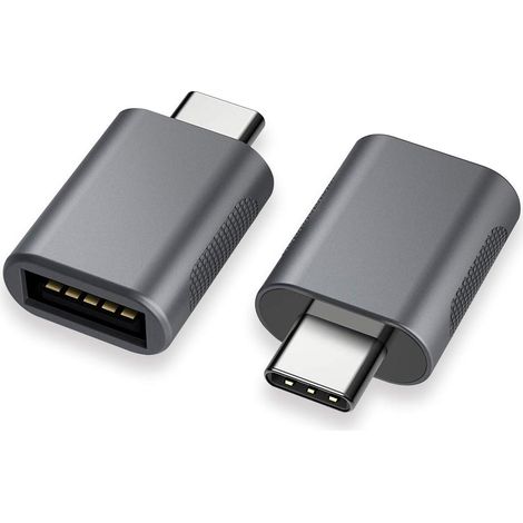 Adaptateur USB-C vers USB 3.0 (Lot de 2), Convertisseur Type-C vers USB Femelle, Compatible Thunderbolt 3, OTG pour MacBook Air 2020, iPad Pro 2020, Charge et Transfert Rapide (1/5)