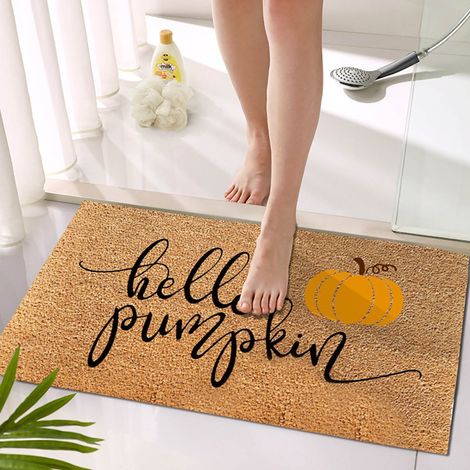 Tapis De Porte Halloween - 40 X 60 Cm - Épaisseur 0 7 Cm - Matière Polyester - Antidérapant Pvc - Pour Entrée Hall Cuisine Extérieur - 1 Pièce (1/5)