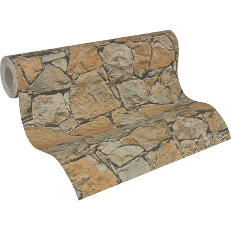 Papier peint Trompe l'oeil Marron Dekora Natur, Wood'N Stone 2, Elements 2 A.S. Création (1/5)