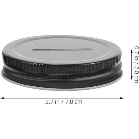 Edelstahl-Einmachglasdeckel mit großer Öffnung und Münzschlitz – 15er-Packung (1/5)