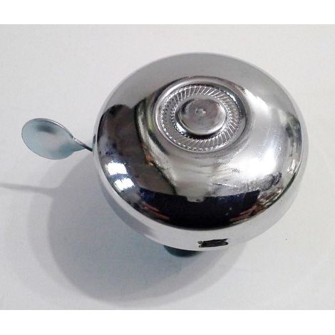 CAMPANELLO in METALLO CROMATO INOX PER BICICLETTA UNIVERSALE BICI CICLO BC 24