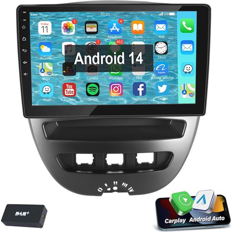 10,1" Android14 Carplay Autoradio GPS Für Toyota Aygo Peugeot 107 Citroen C1 1+32G DAB+ (1/5)