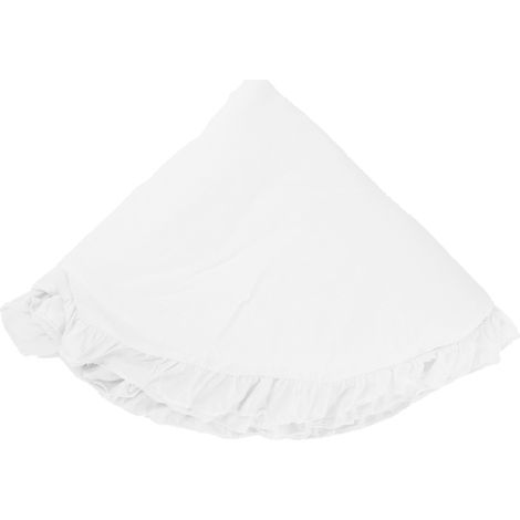 Tapis d'éveil rond pour bébé, en coton doux, blanc. (1/5)