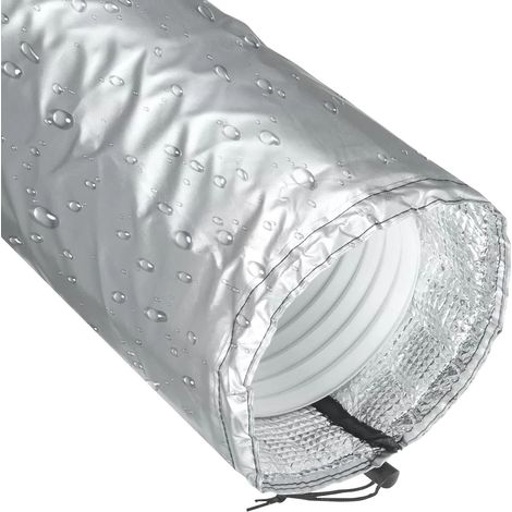 Cache-tuyau d'évacuation pour climatiseur portable, étanche à la poussière et à l'eau, ruban isolant pour climatiseurs, idéal pour grenier, garage, chambre, hôtel, appartement, etc. (1/5)