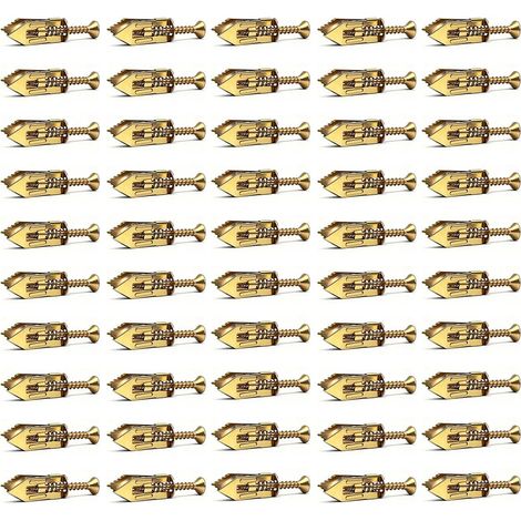 Chevilles Auto-perceuses pour Plaque de Plâtre, Acier Carbone, M4x30 mm, sans Pré-perçage, 50 Pièces avec Vis