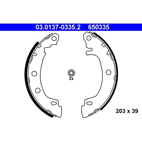 Jeu de mâchoires de frein ATE 03.0137-0335.2 RENAULT 77 01 204 835 77 01 207 266