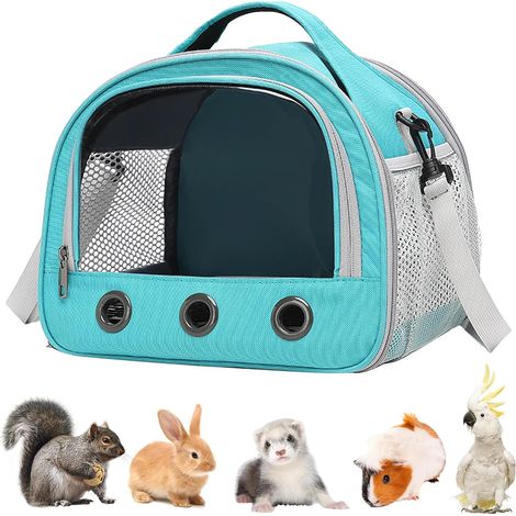 30 27 21cm Sac Transport Chat, Sac de Transport pour Chat, Respirant Et Pliable, avec Bandoulière Réglable, pour Lapins, Cobayes, Chatons (1/5)
