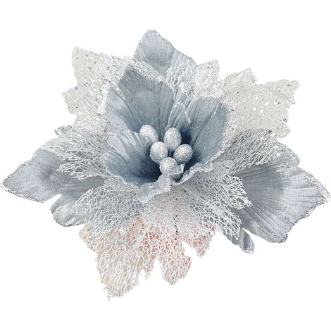 Weihnachtsbaumschmuck – silberfarben, 30 cm Durchmesser (1/2)
