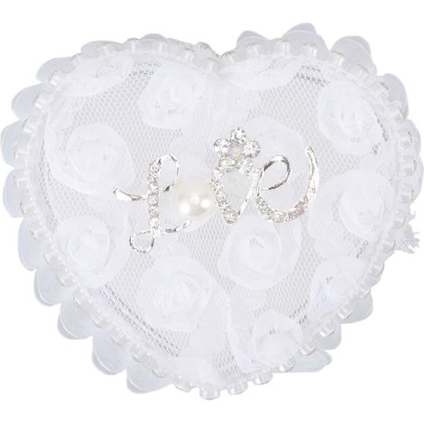 Écrin cadeau en forme de cœur, boîte à bijoux en dentelle pour bagues, boucles d'oreilles, colliers, broches - Idéal mariage, anniversaire. (1/5)