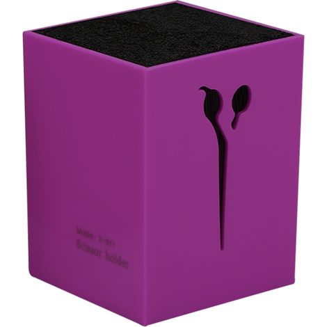 Boîte de rangement violette pour peignes professionnels, clips à cheveux et ciseaux de coiffure (étui de salon) (1/5)