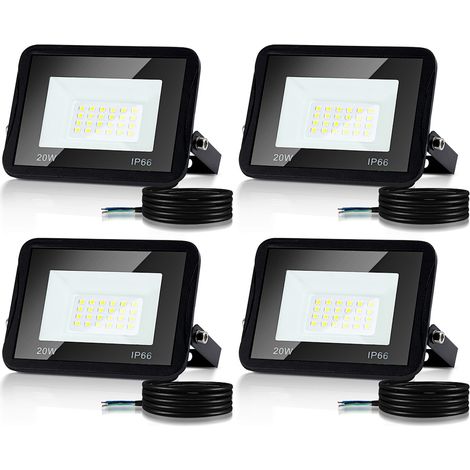 Randaco 20W 5x LED Fluter LED Strahler Wasserdicht Flutlicht Außenstrahler Outdoor-Sicherheitsleuchte für Garten Garage Kaltweiß (1/5)
