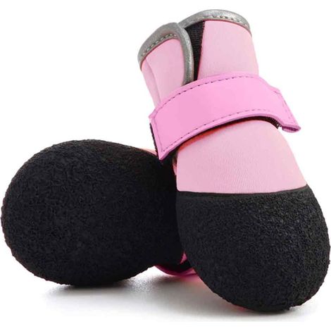 4 Bottes pour chien, antidérapantes et imperméables, adaptées neige hivernale et surfaces chaudes estivales (1/5)
