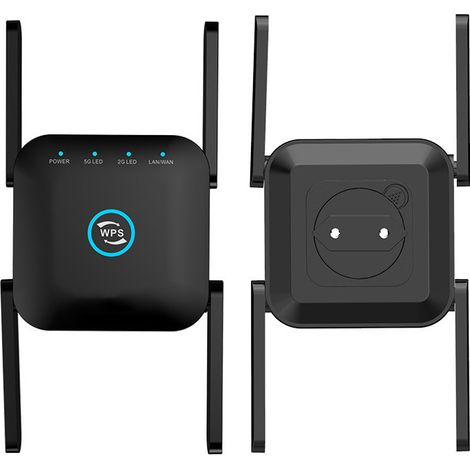Routeur répéteur Wi-Fi 1 200 M double bande 5G à quatre antennes, amplificateur de signal Wi-Fi AC24 (1/4)