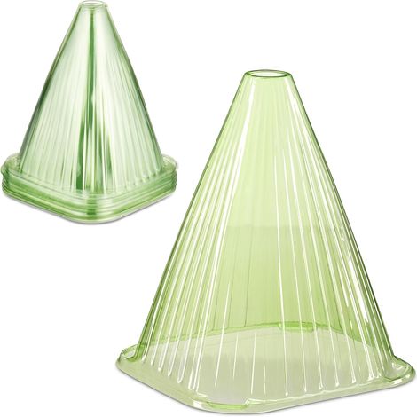 Lot de 32 Cloche à Salade, PVC, Protection Gel Et Nuisibles, Vert Clair, Pour Jeunes Plantes (1/5)